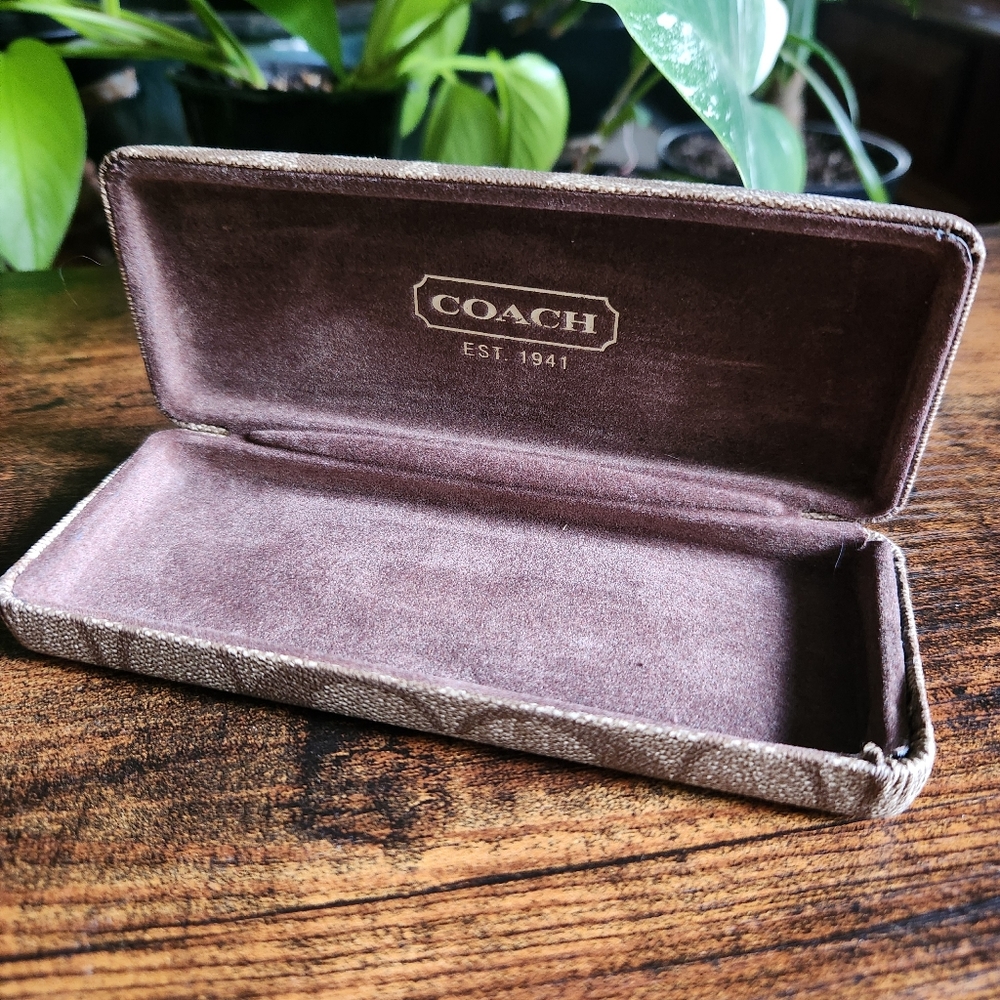 COACH Glasses Case CC Brown / Tan
